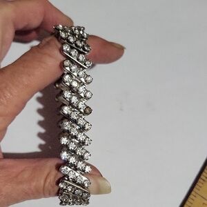 Elegant Silver Crystal Bracelet